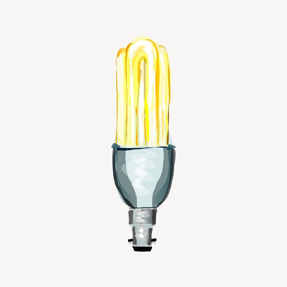 Fluorescent bulb collage element vector. Free public domain CC0 image.