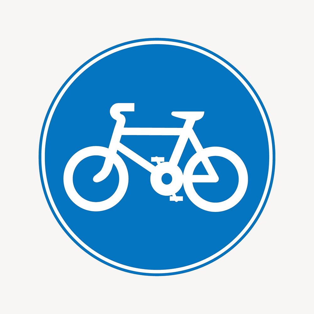 Bicycle crossing sign clip art. Free public domain CC0 image.