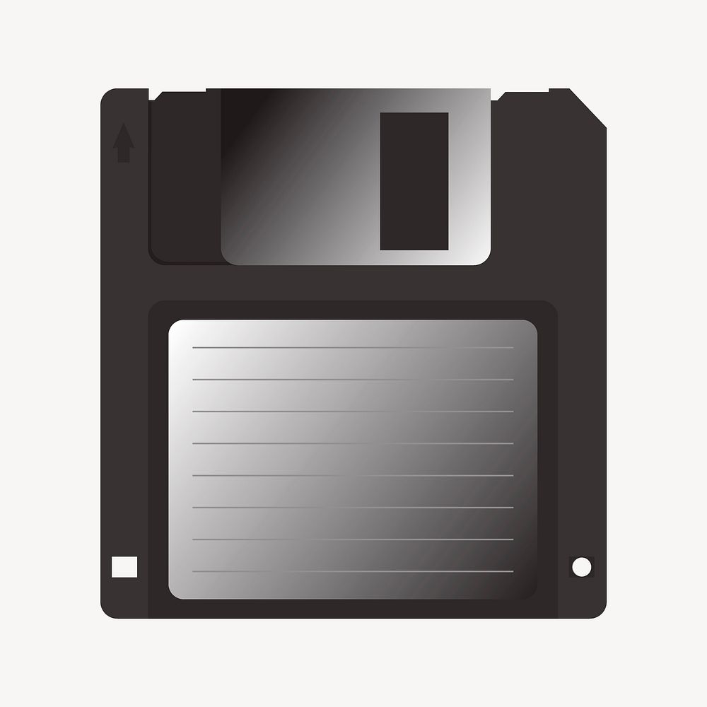 Floppy disk collage element vector. Free public domain CC0 image.