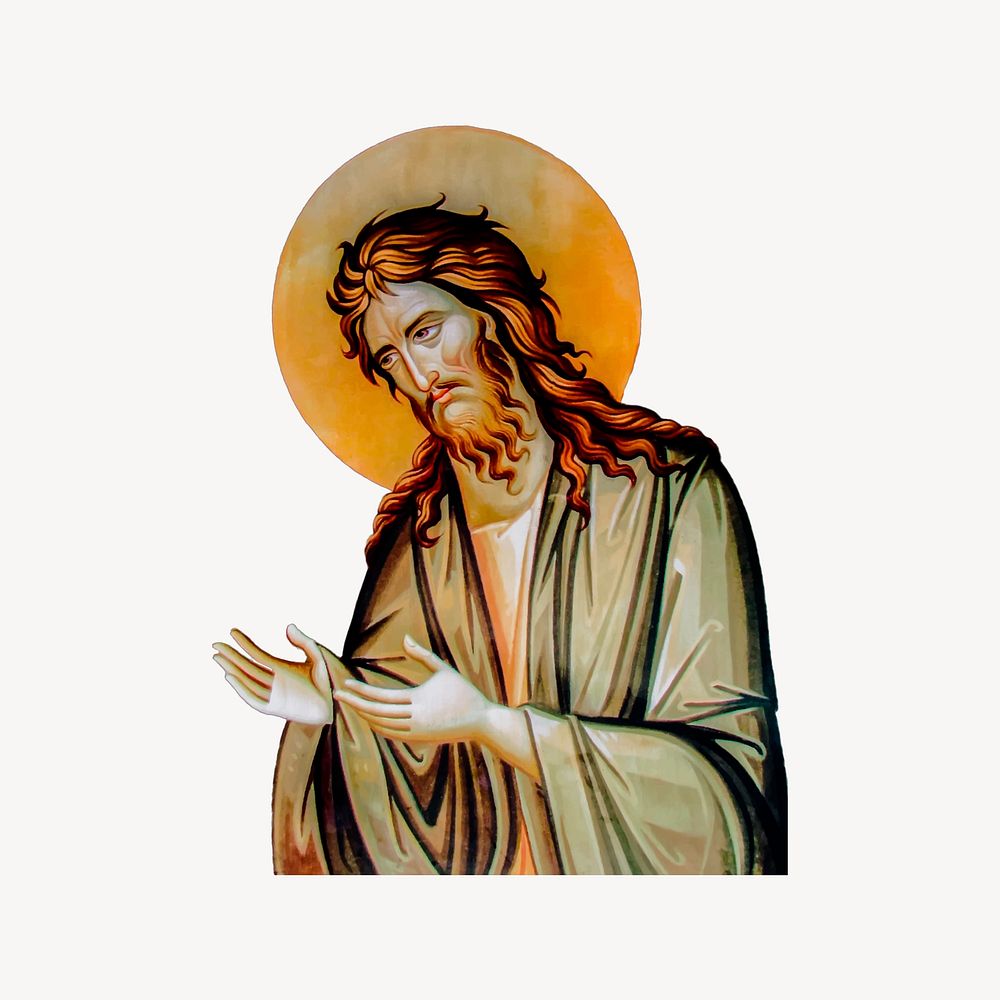 John the Baptist collage element vector. Free public domain CC0 image.