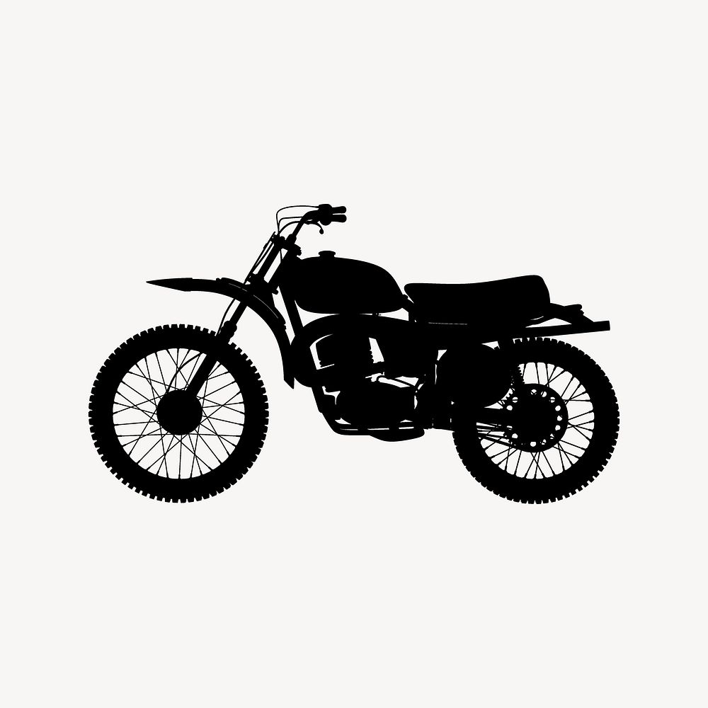 Motorbike clip art, vehicle illustration. Free public domain CC0 image.
