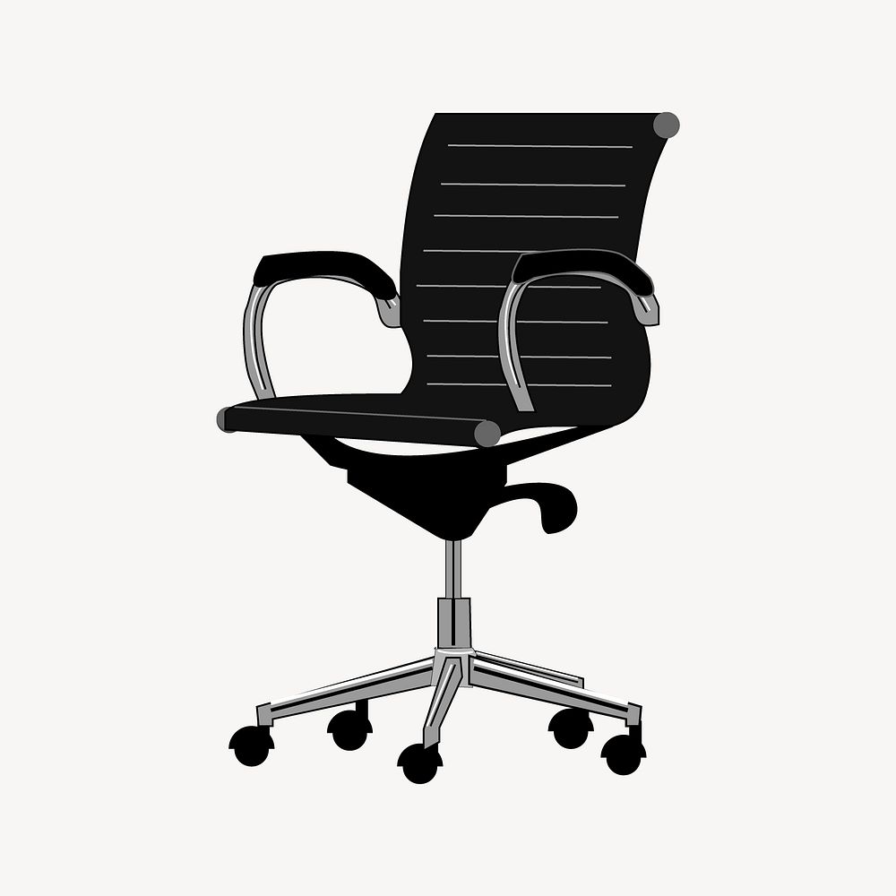 Office chair collage element vector. Free public domain CC0 image.