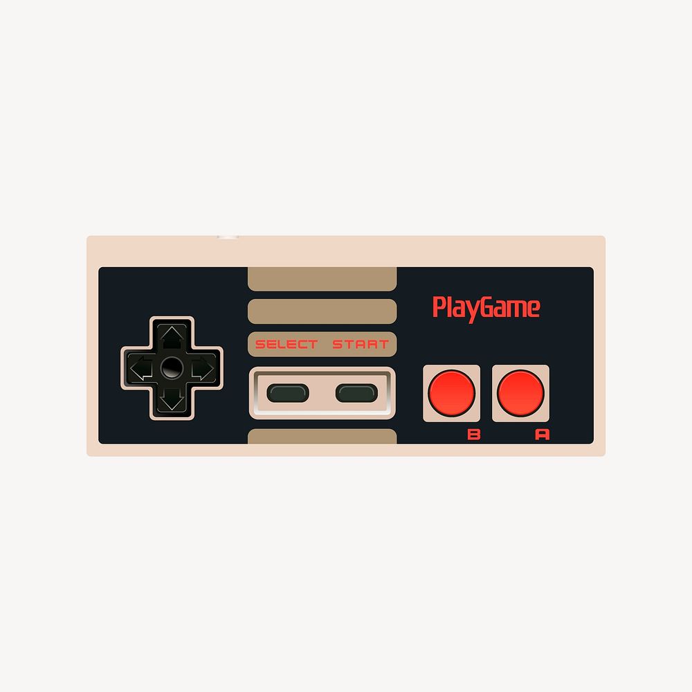 Game joystick collage element vector. Free public domain CC0 image.