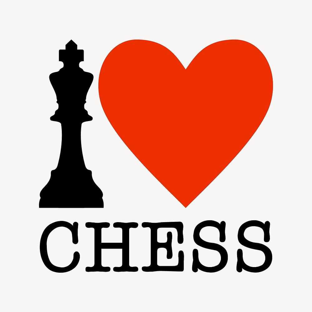 I love chess clip art. Free public domain CC0 image.