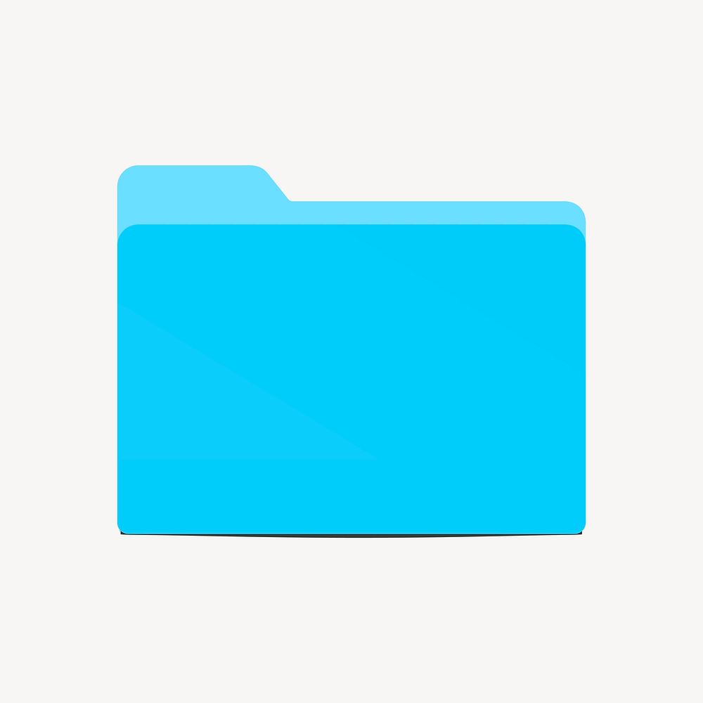 Blue folder clipart, stationery illustration vector. Free public domain CC0 image