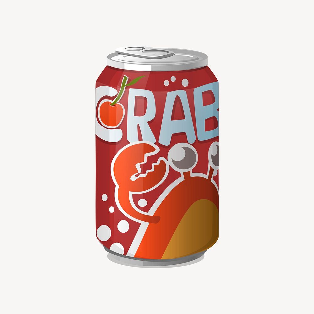 Soda can clipart, drinks illustration vector. Free public domain CC0 image