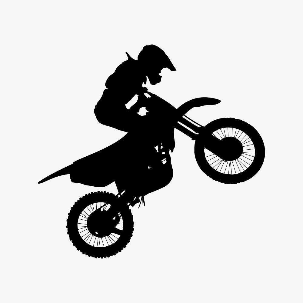 Motorbike rider, vehicle illustration. Free public domain CC0 image