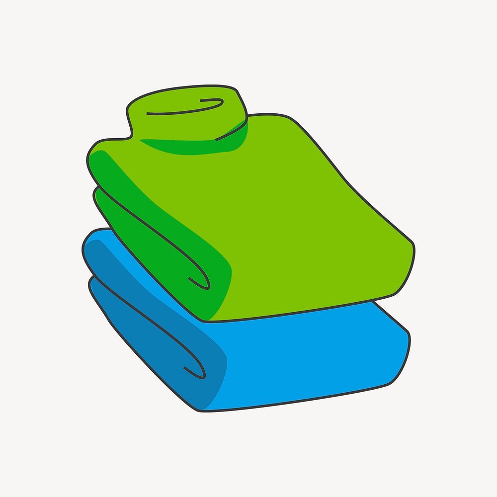 Folded clothes illustration. Free public domain CC0 image.