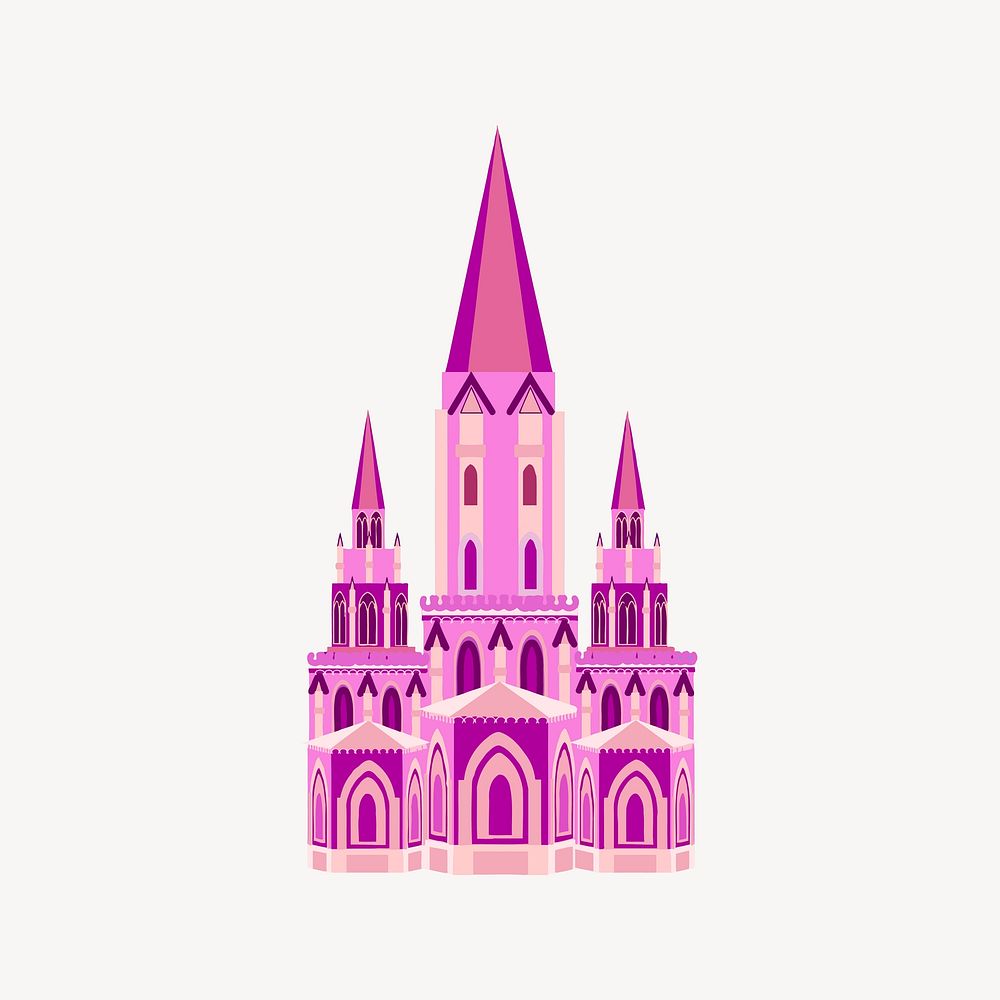 Church, architecture illustration. Free public domain CC0 image