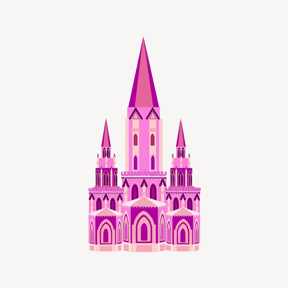 Church clipart, architecture illustration psd. Free public domain CC0 image
