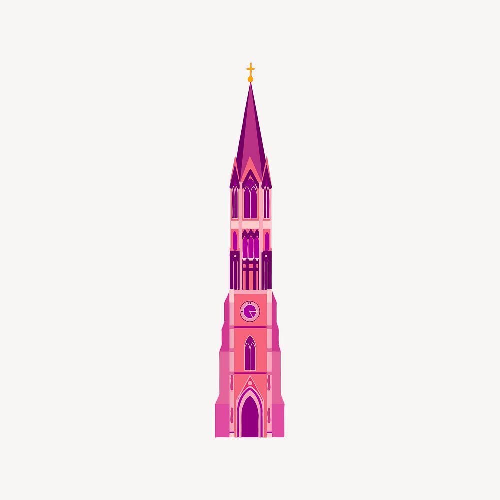 Church clipart, architecture illustration vector. Free public domain CC0 image