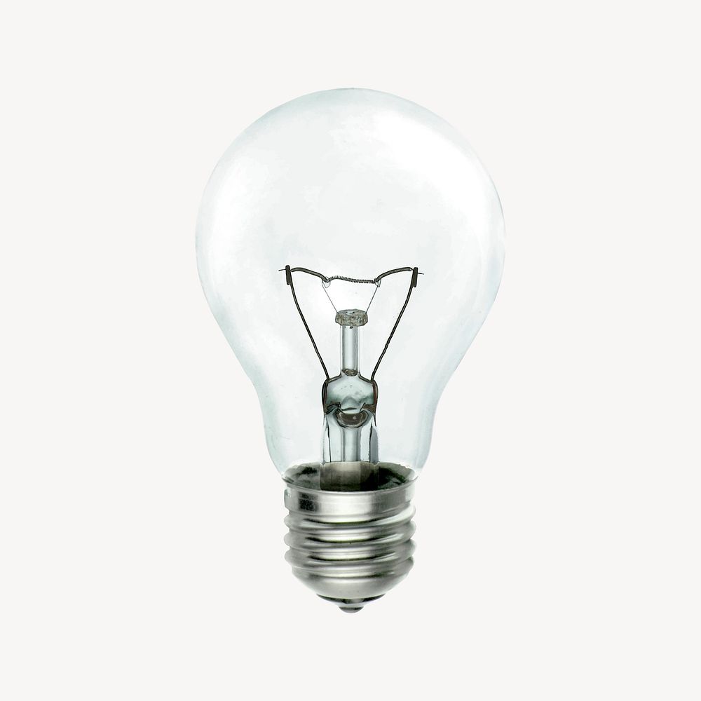 Light bulb clipart, illustration psd. Free public domain CC0 image.