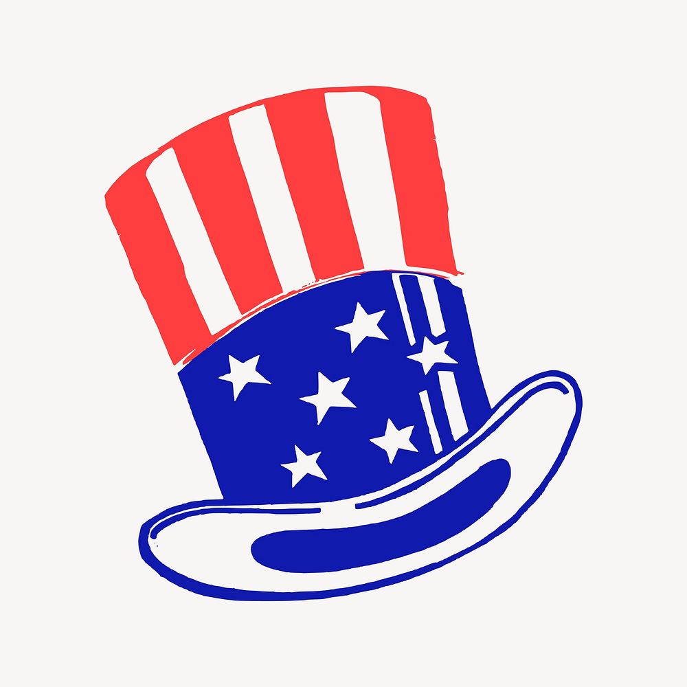USA hat clipart, illustration psd. Free public domain CC0 image.