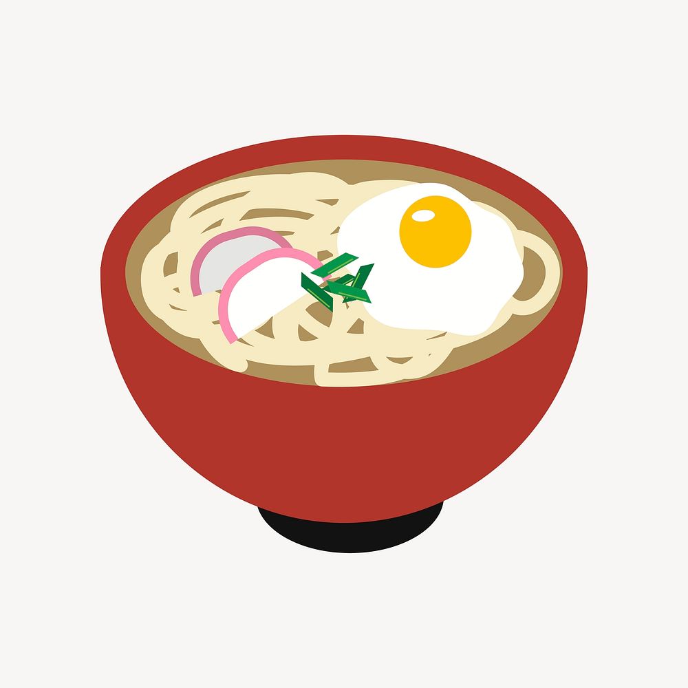 Ramen noodles clipart, Japanese food illustration psd. Free public domain CC0 image