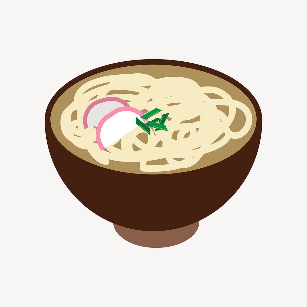 Ramen noodles clipart, Japanese food illustration psd. Free public domain CC0 image