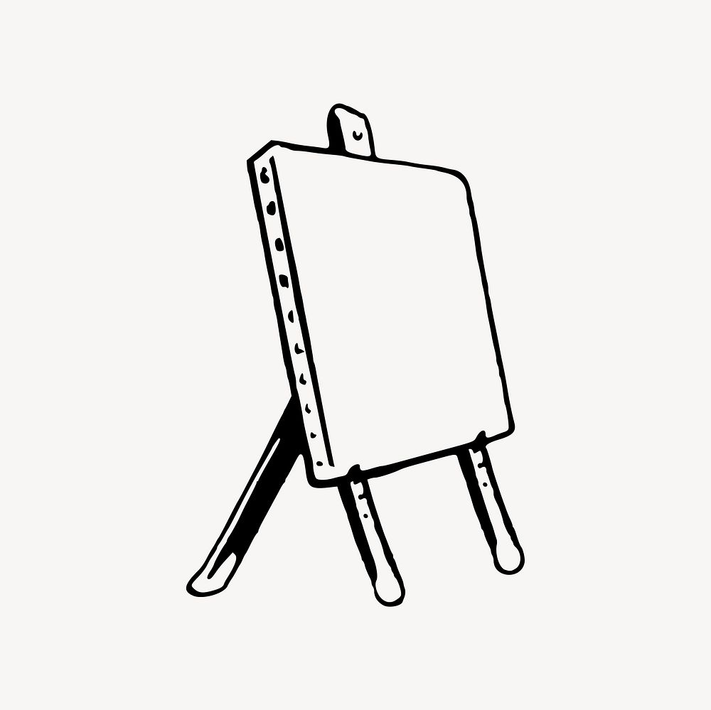 Painting stand clipart, illustration vector. Free public domain CC0 image.