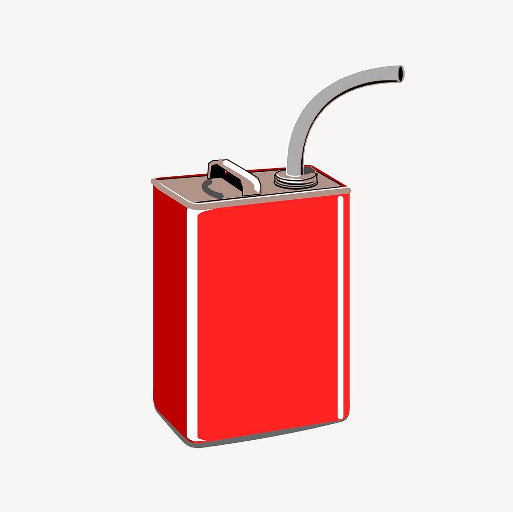 Gas can clipart, illustration vector. Free public domain CC0 image.