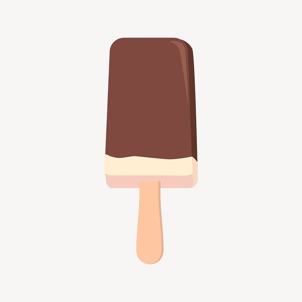 Popsicle ice-cream clipart, dessert illustration psd. Free public domain CC0 image