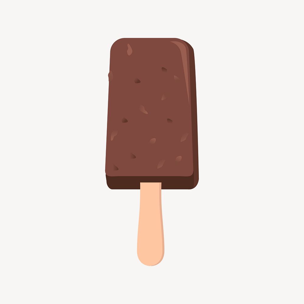 Popsicle ice-cream clipart, dessert illustration psd. Free public domain CC0 image