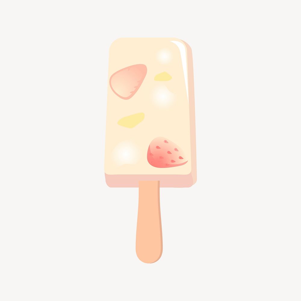 Popsicle ice-cream clipart, dessert illustration vector. Free public domain CC0 image