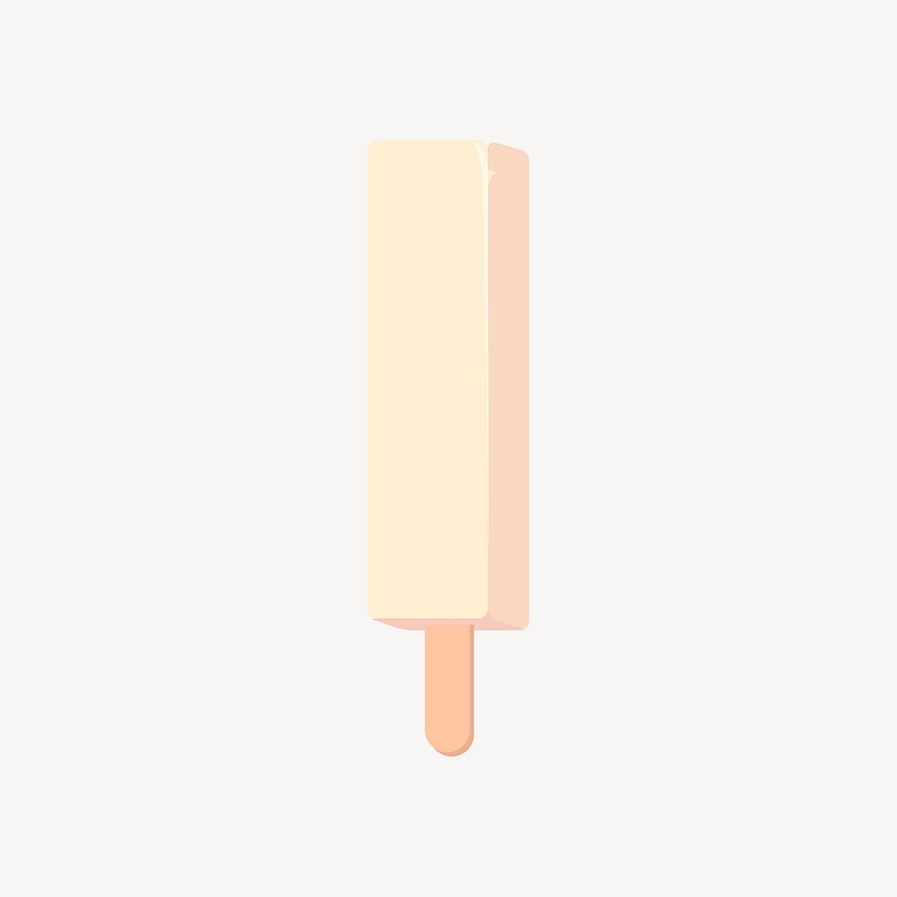 Popsicle ice-cream clipart, dessert illustration psd. Free public domain CC0 image