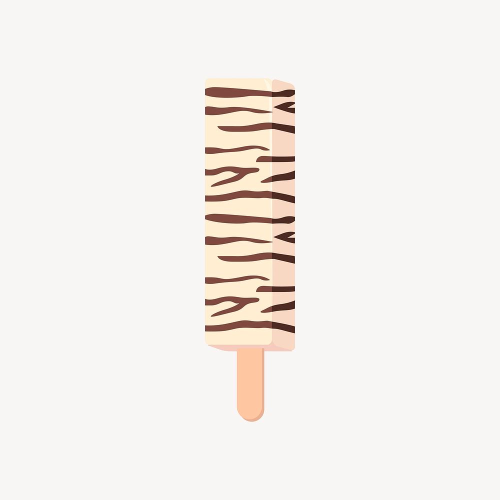 Popsicle ice-cream, dessert illustration. Free public domain CC0 image