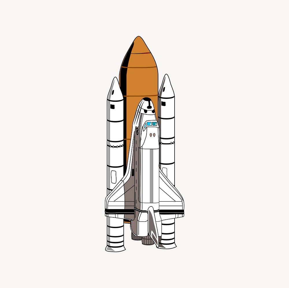 Spaceship clipart, illustration vector. Free public domain CC0 image.