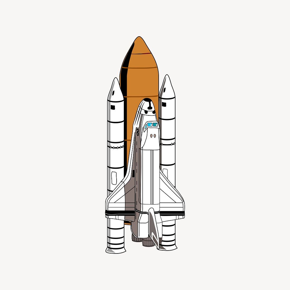 Spaceship illustration. Free public domain CC0 image.