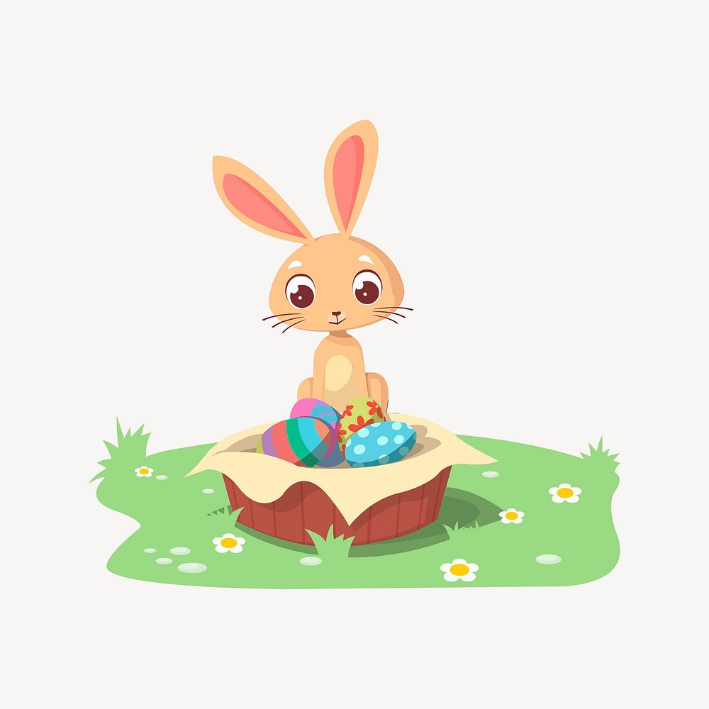 Easter rabbit, animal illustration. Free public domain CC0 image