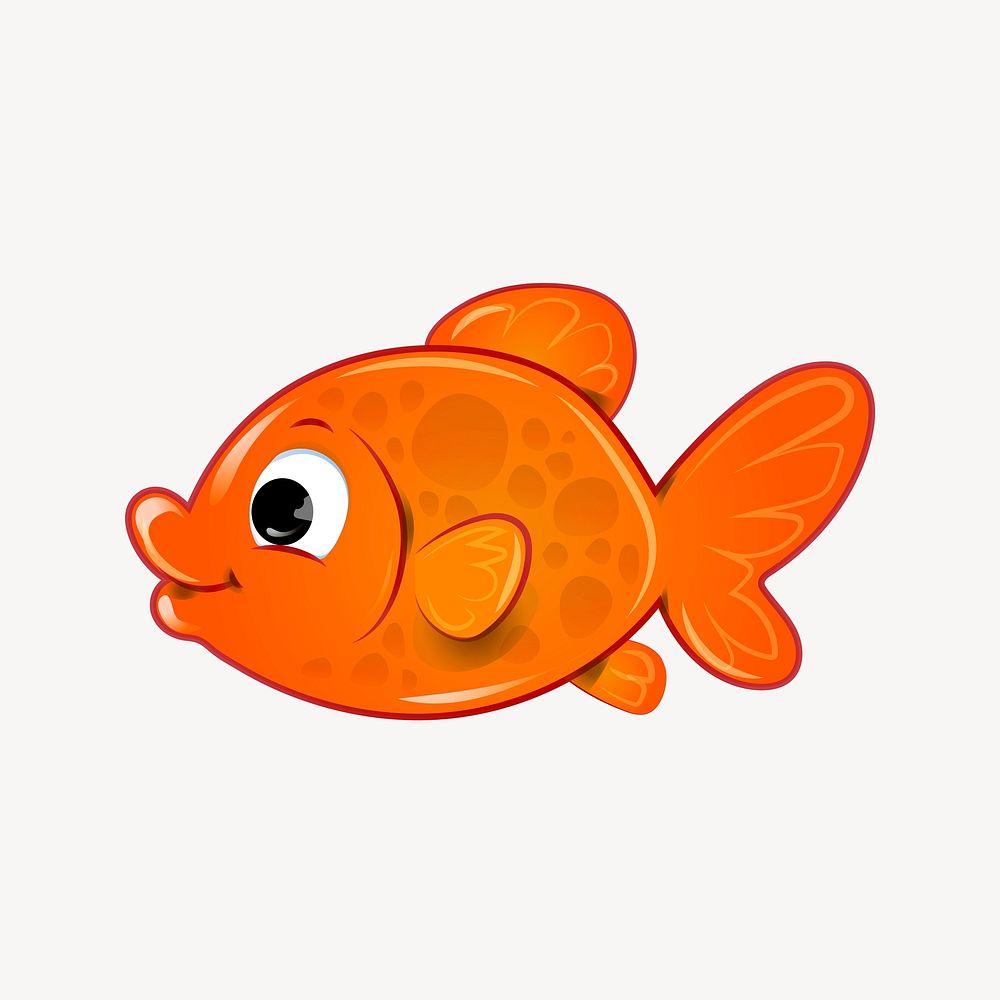 Fish cartoon, animal illustration. Free public domain CC0 image