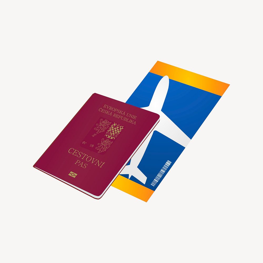 Passport clipart, illustration vector. Free public domain CC0 image.