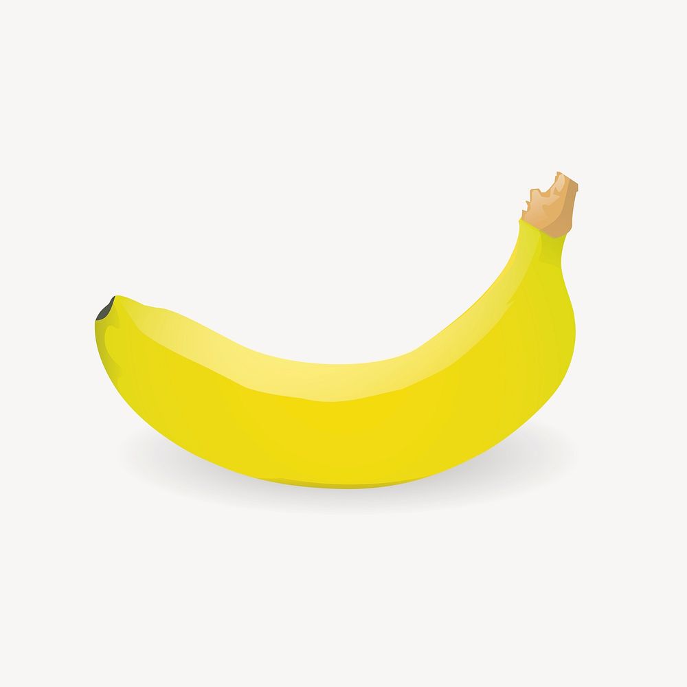 Banana clipart, food illustration vector. Free public domain CC0 image.