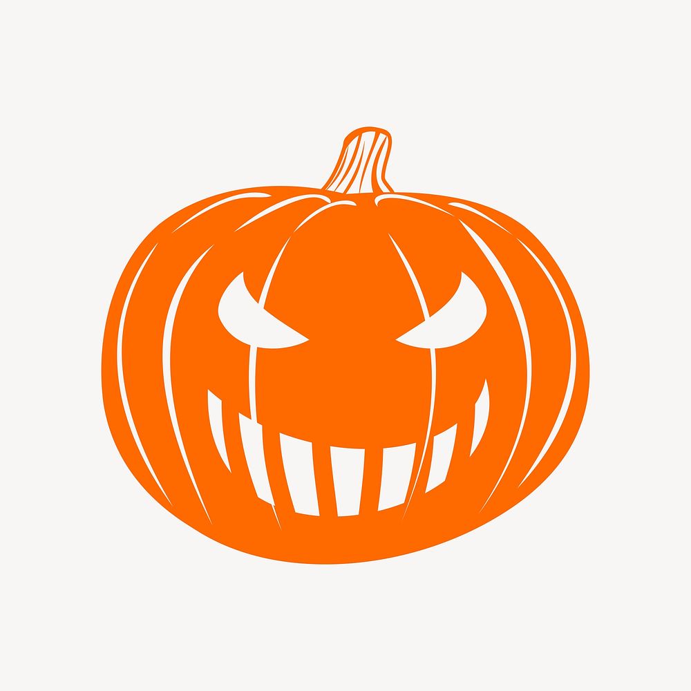 Jack O'Lantern clipart, Halloween illustration vector. Free public domain CC0 image.