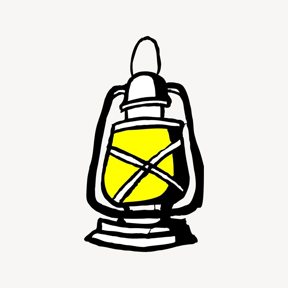 Hurricane lantern clipart, object illustration vector. Free public domain CC0 image.