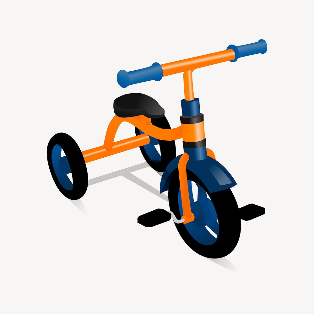 Colorful tricycle  illustration. Free public domain CC0 image.