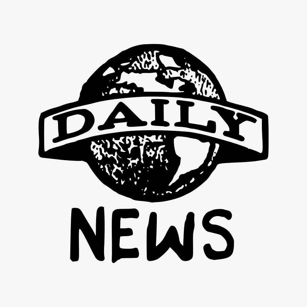 Daily news logo clipart illustration vector. Free public domain CC0 image.