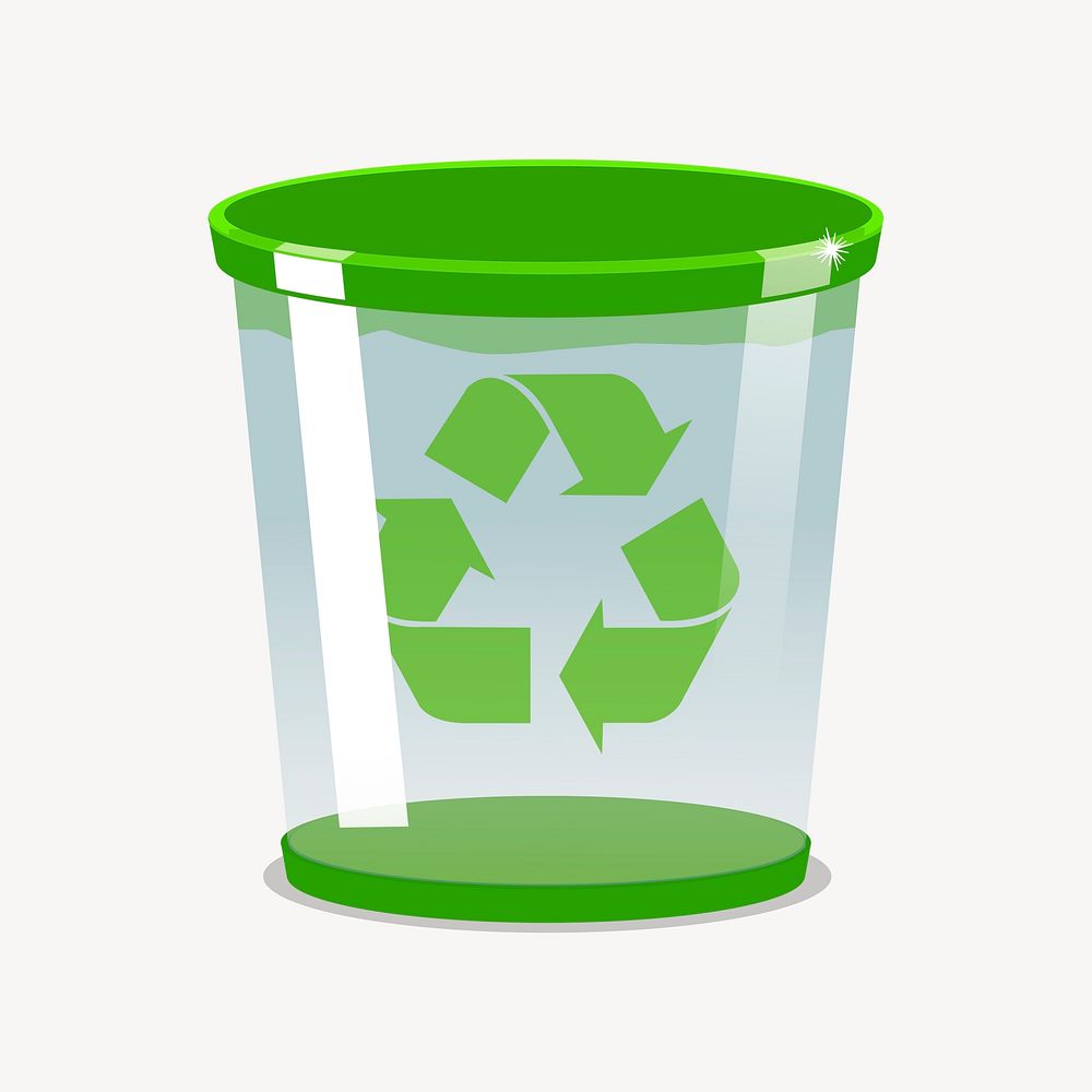 Recycle bin illustration. Free public domain CC0 image.