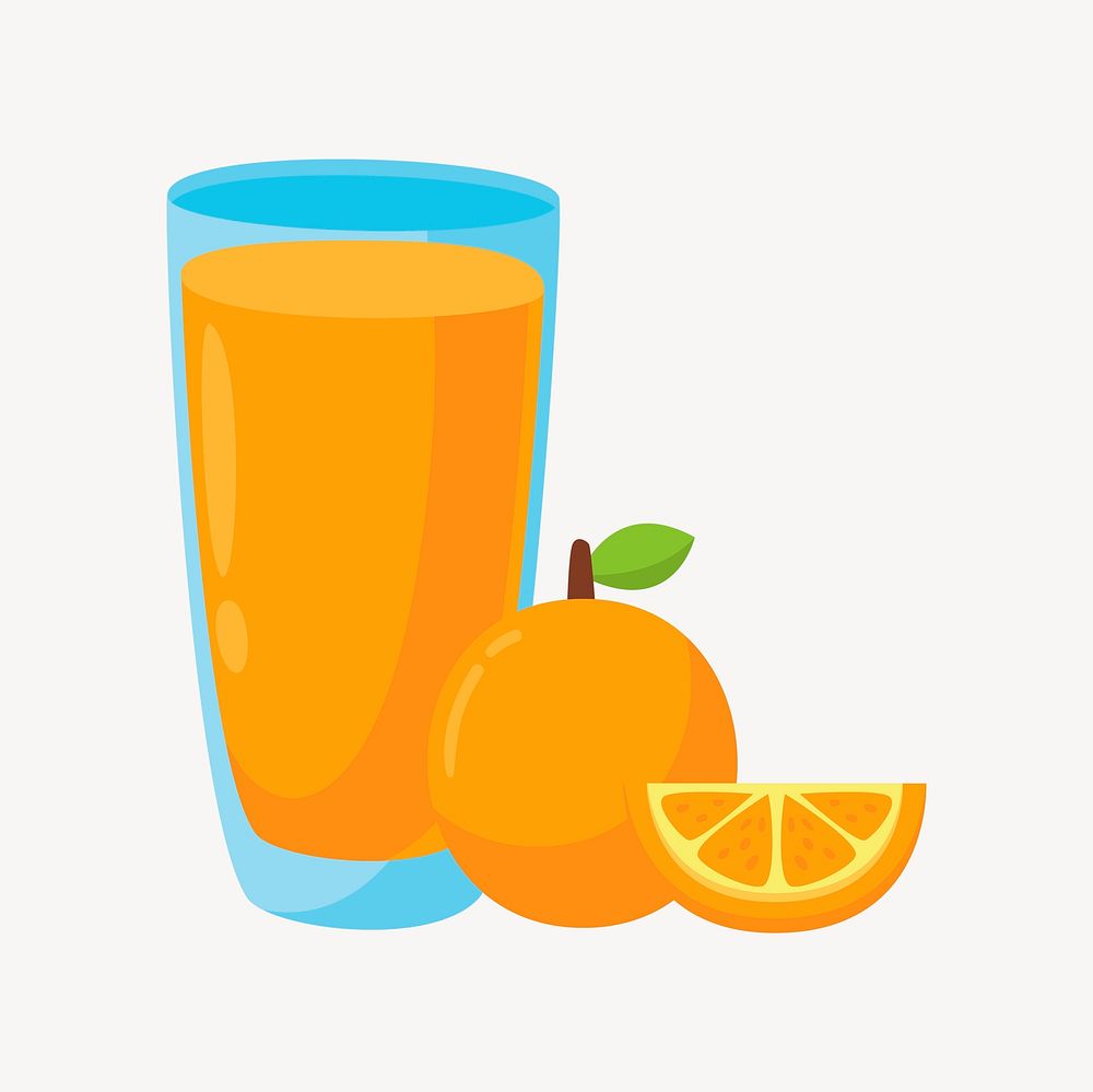 Orange juice clipart, drink illustration vector. Free public domain CC0 image.