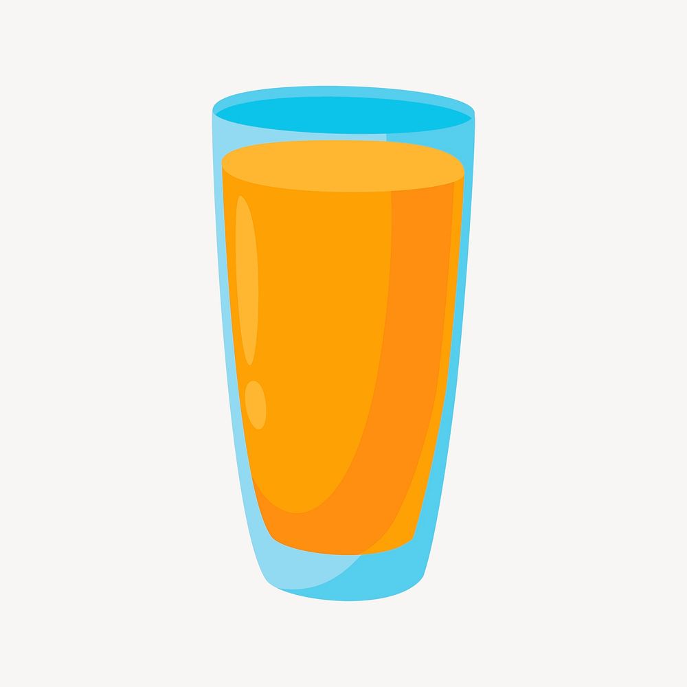 Orange juice clipart, drink illustration psd. Free public domain CC0 image.