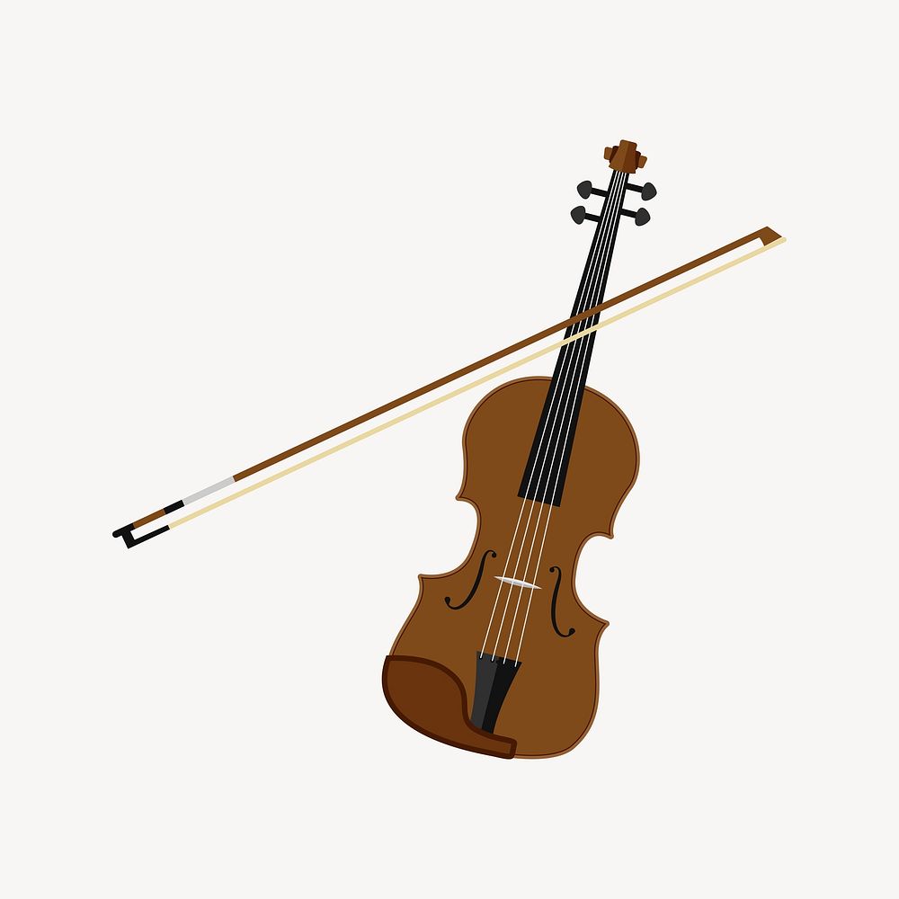 Violin illustration. Free public domain CC0 image.