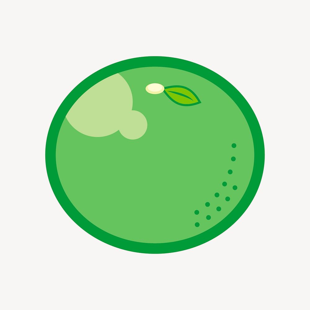 Lime clipart, food illustration vector. 