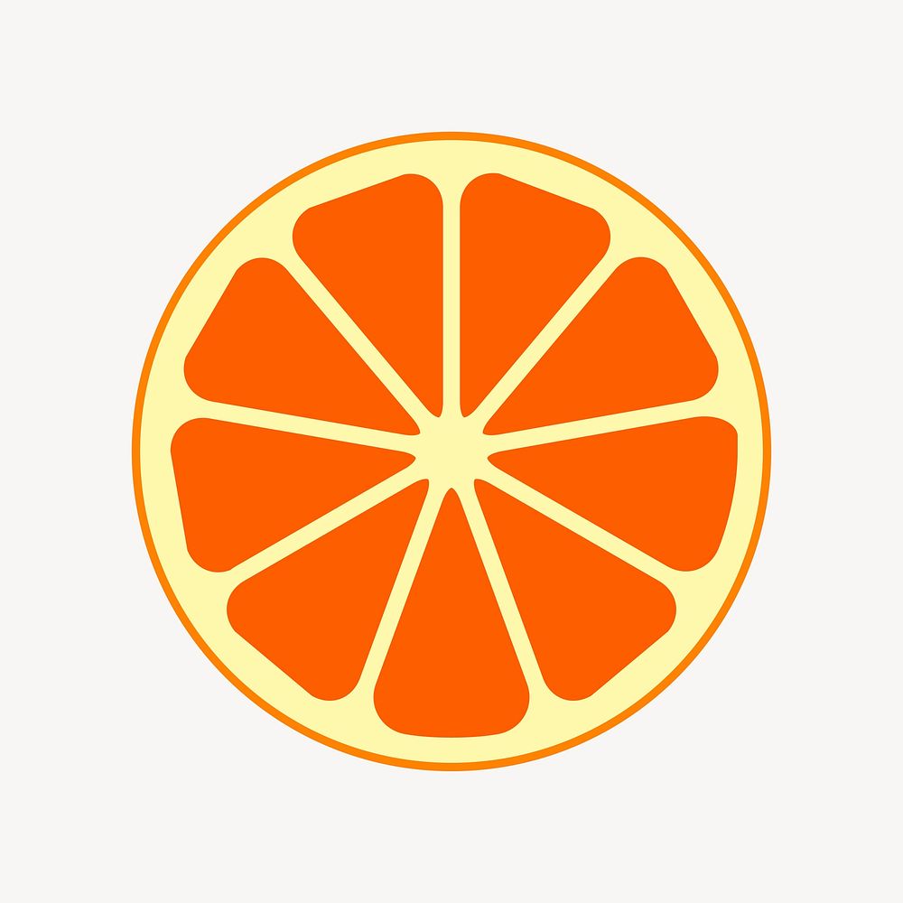 Grapefruit slice clipart, food illustration vector. Free public domain CC0 image.