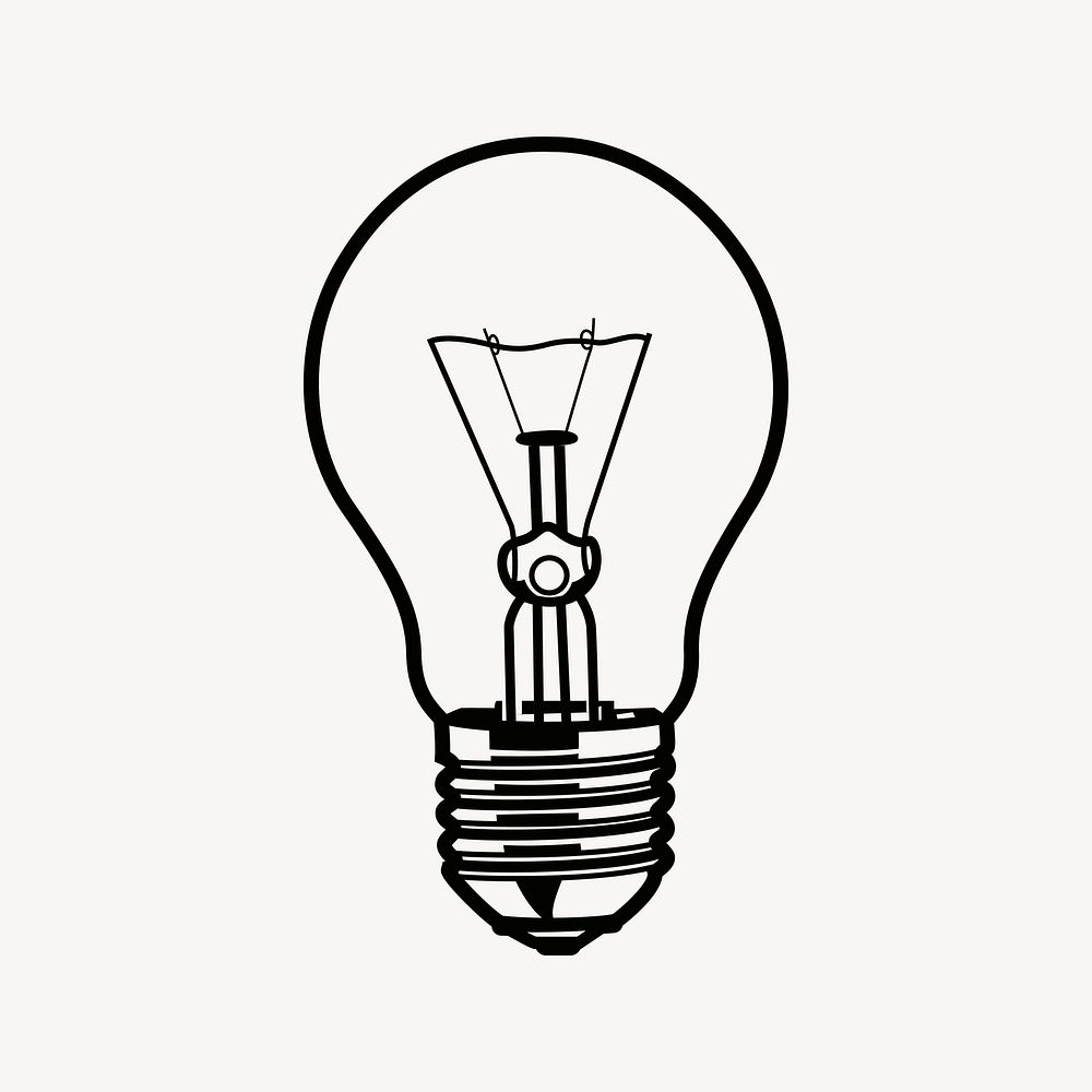 Light bulb clipart, environment illustration vector. Free public domain CC0 image.