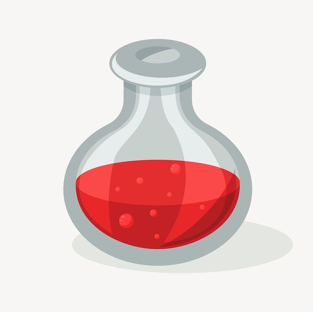 Laboratory flask  clipart, education illustration vector. Free public domain CC0 image.