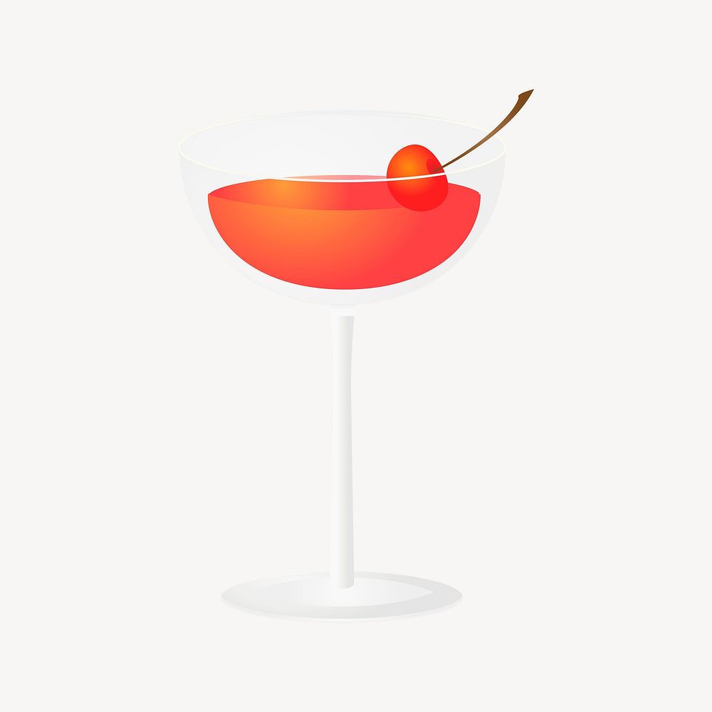 Mary Pickford clipart, cocktail illustration | Free PSD - rawpixel