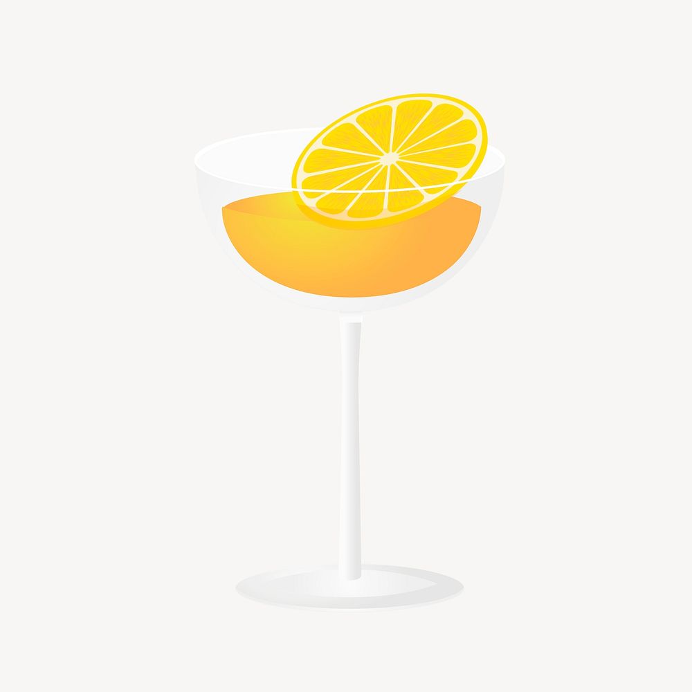 Screwdriver cocktail clipart, cocktail illustration vector. Free public domain CC0 image.