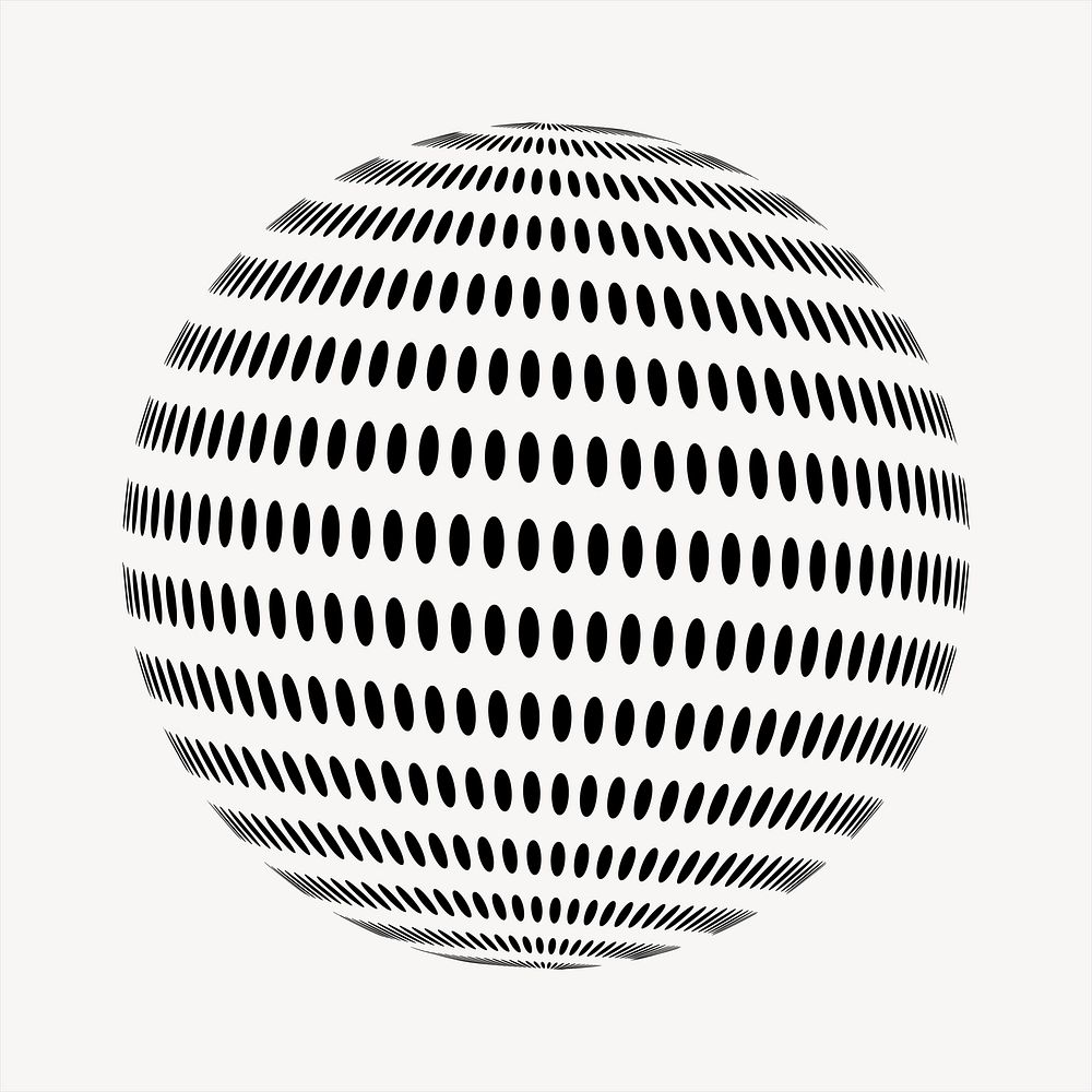 Abstract sphere illustration. Free public domain CC0 image.