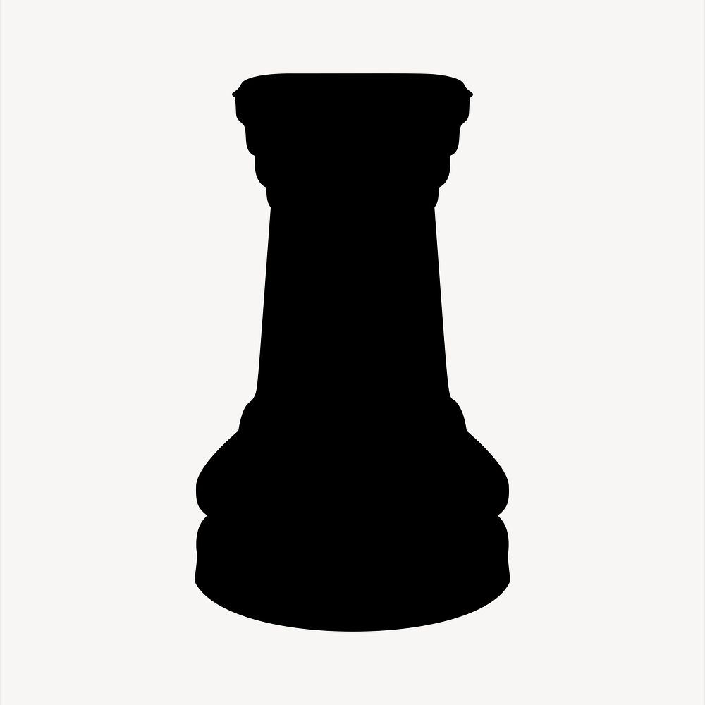 Rook chess silhouette clipart psd. Free public domain CC0 image.