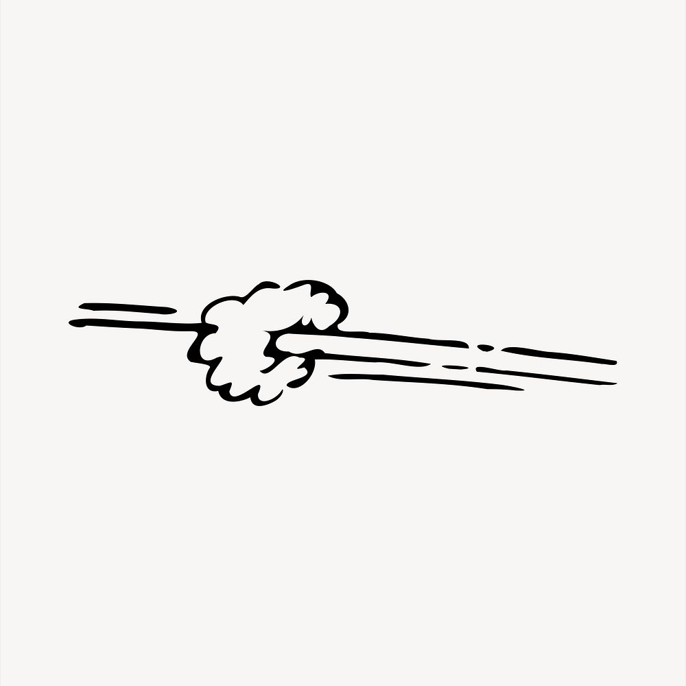 Comic speed cloud illustration. Free public domain CC0 image.
