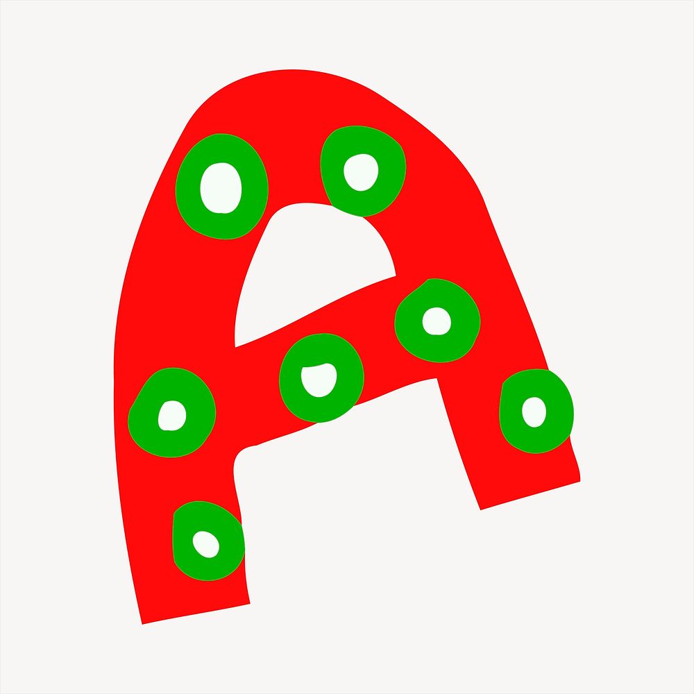 A alphabet collage element, cute illustration vector. Free public domain CC0 image.